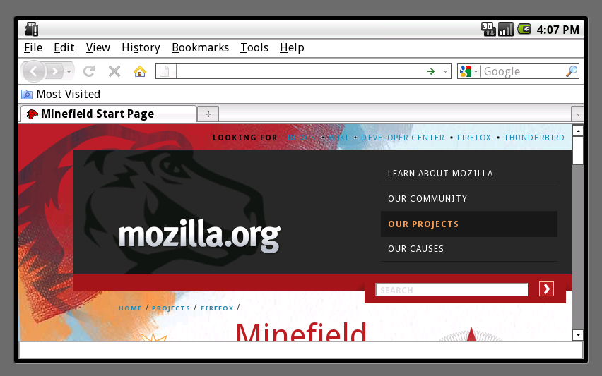 Firefox in Android
