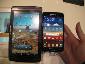 Archos 70 Internet Tablet, the Archos 43 Internet Tablet and the Samsung Galaxy S2 vs Samsung Galaxy Note