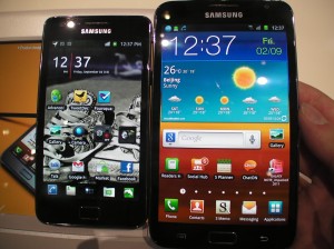 Archos 70 Internet Tablet, the Archos 43 Internet Tablet and the Samsung Galaxy S2 vs Samsung Galaxy Note